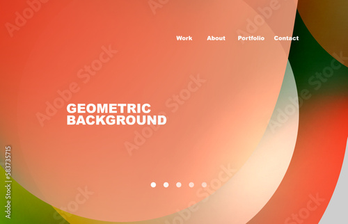 Abstract liquid background for your landing page design. Web page for website or mobile app wallpaper