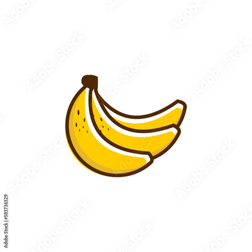 A drawing of three bananas on a white background
