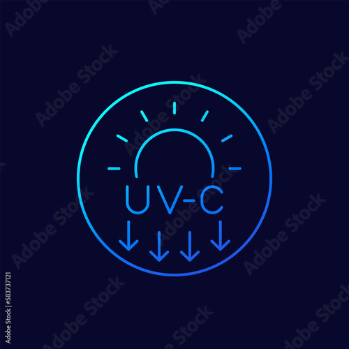 UV-C light line vector icon