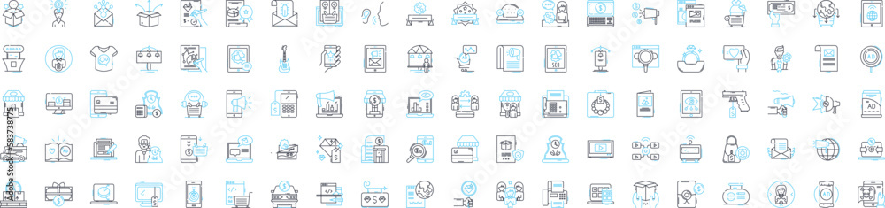 Marketing plan vector line icons set. Strategy, Targeting, Research, Branding, Positioning, Budget, Objectives illustration outline concept symbols and signs Marketing plan vector line icons set. Strategy, Targeting, Research, Branding, Positioning, Budget, Objectives illustration outline concept symbols and signs