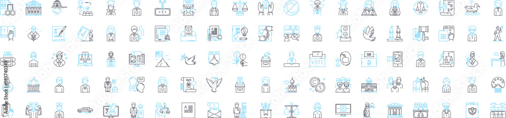 Election world vector line icons set. Voting, Polls, Ballot, Candidates, Campaign, Legislature, Issues illustration outline concept symbols and signs Election world vector line icons set. Voting, Polls, Ballot, Candidates, Campaign, Legislature, Issues illustration outline concept symbols and signs