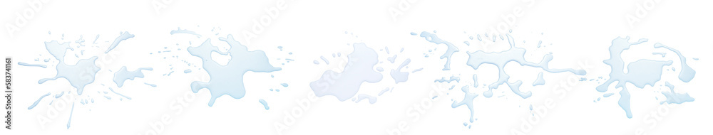 spilled water drop on the floor isolated on white background spilled water drop on the floor isolated on white background