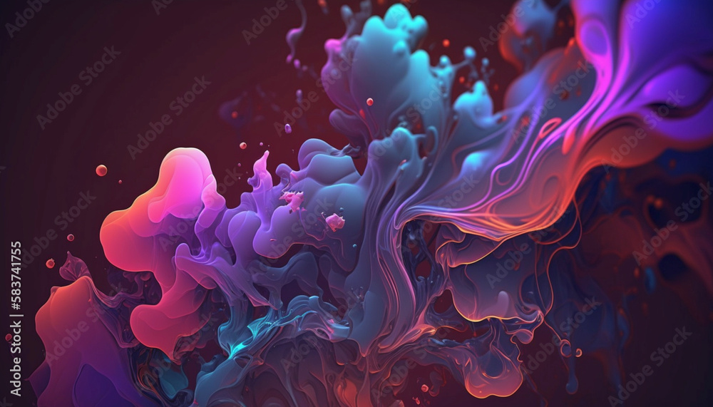 Obraz premium Abstract background illustration link in water effect.Generative AI.