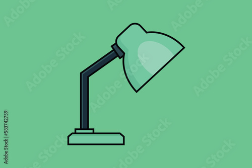 Study lamp hand drawing illustration