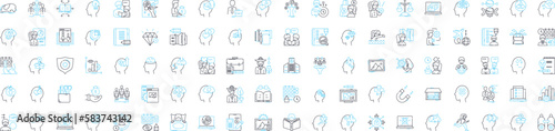 Innovation ecosystems vector line icons set. Ecosystem, Innovation, Network, Change, Creativity, Dynamics, Connectivity illustration outline concept symbols and signs