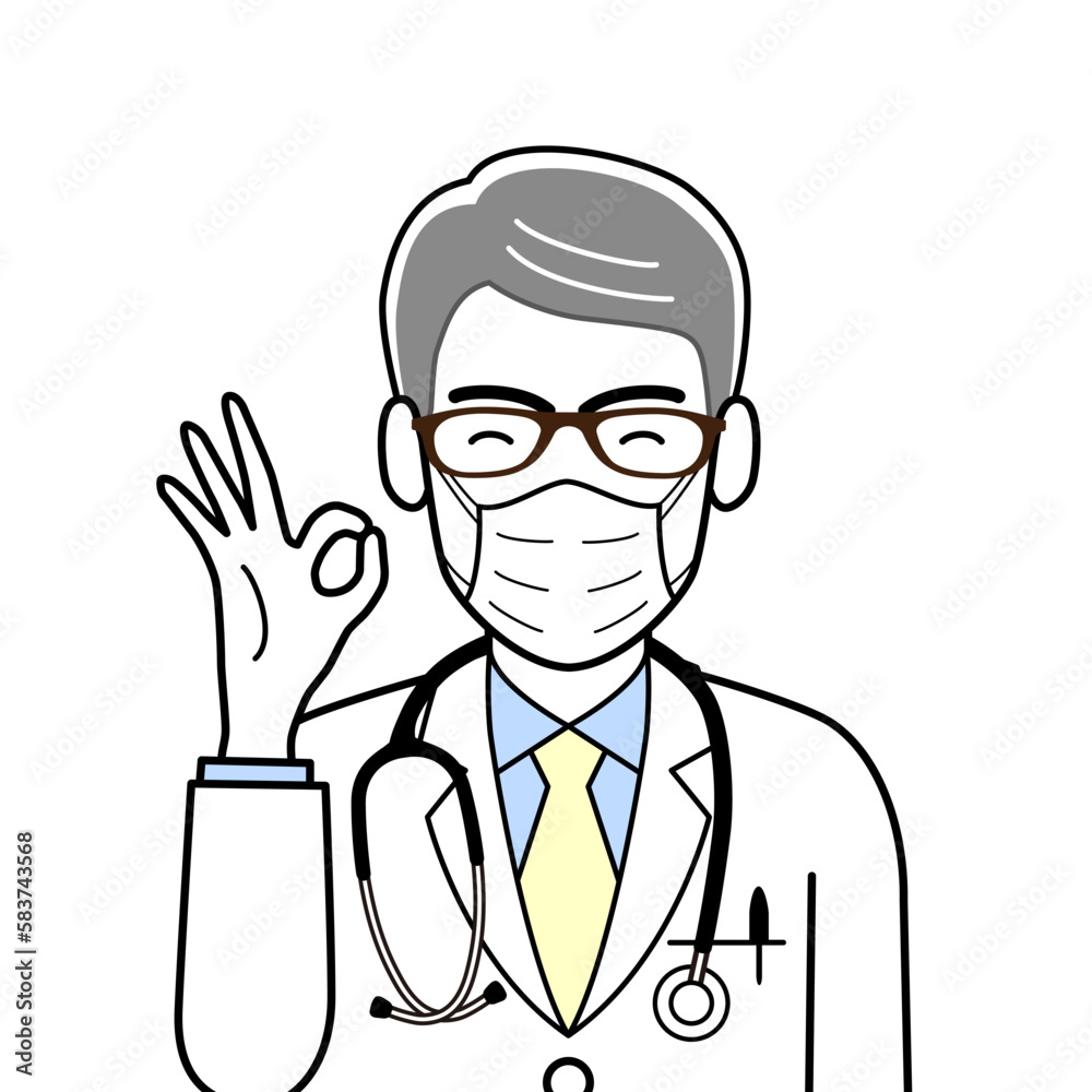 OKサインをだす医者