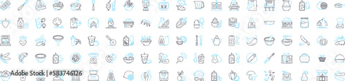 Cafe industry vector line icons set. Cafe, Industry, Coffee, Beverage, Tea, Shop, Barista illustration outline concept symbols and signs