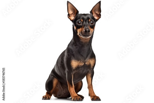 Miniature Pinscher , a small breed , energetic and lively personality. © Man888