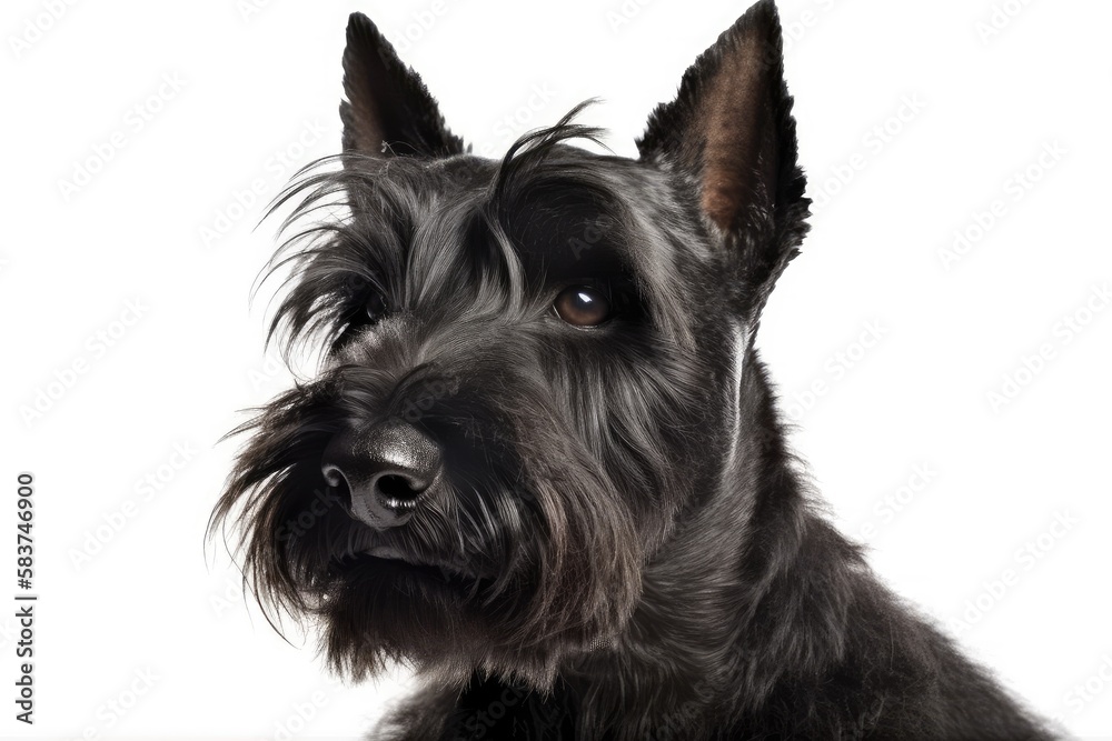 black and white terrier