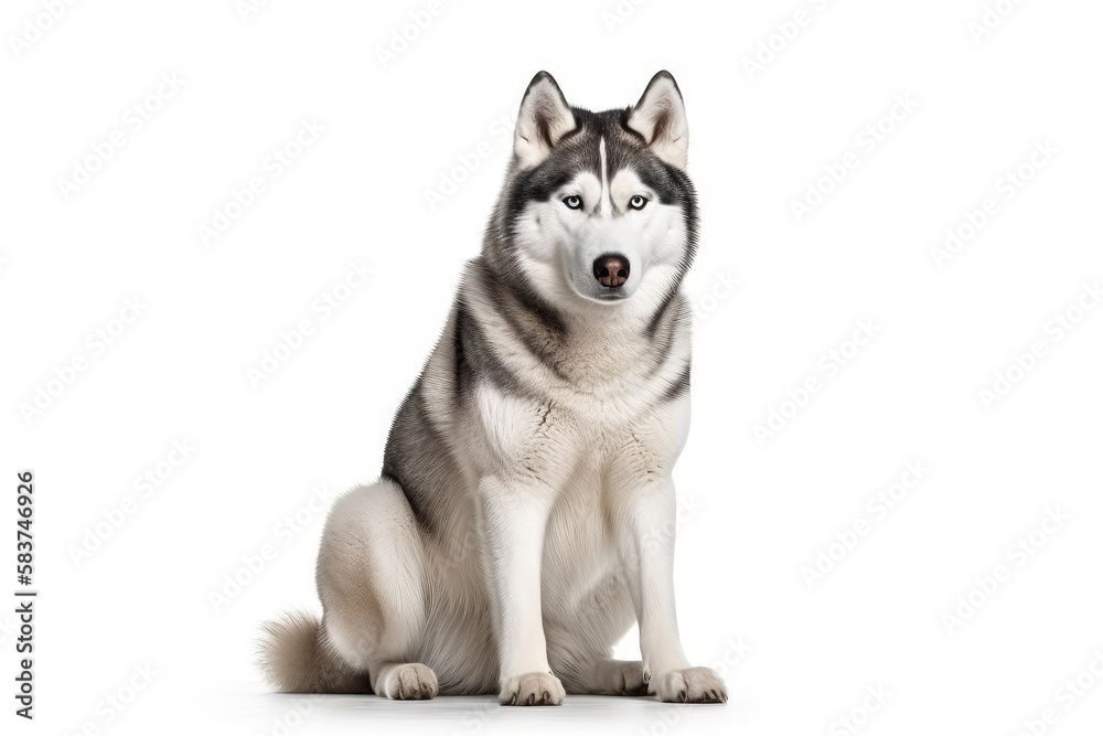 siberian husky dog isolated