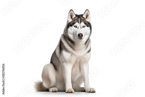 siberian husky dog isolated