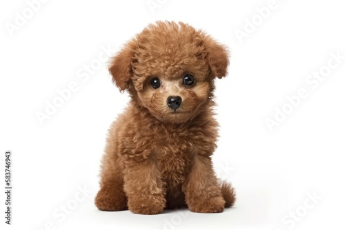 poodle puppy isolated on white