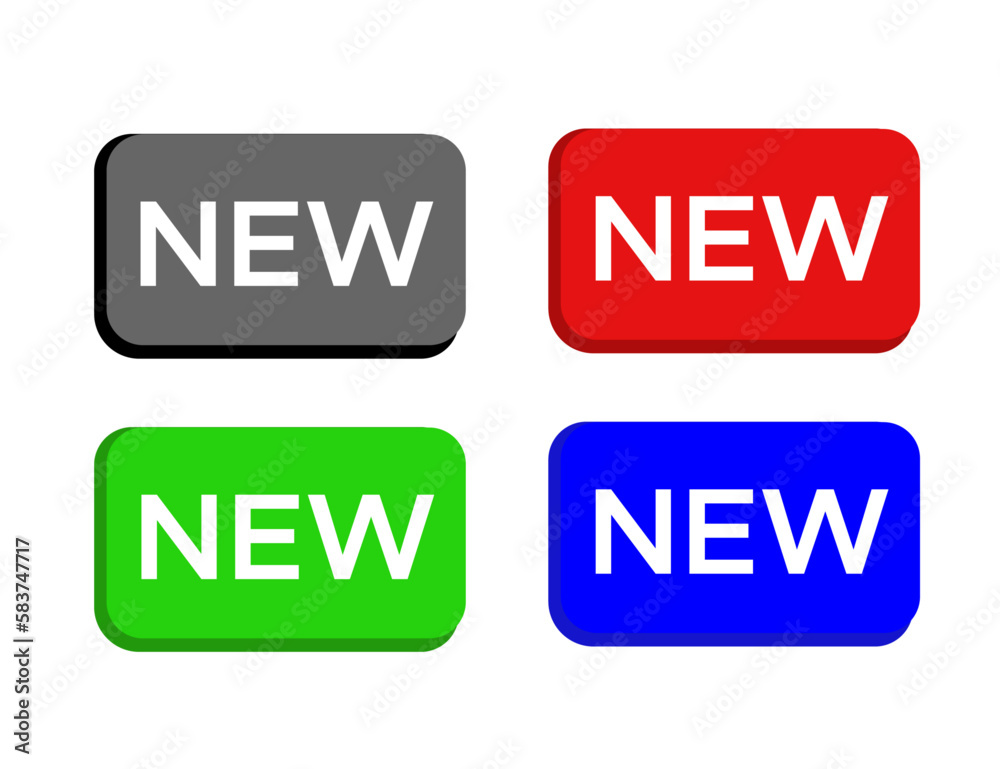 Vector set icons of new labels Vector set icons of new labels