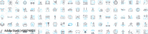 Welness lifestyle vector line icons set. Wellness, Lifestyle, Health, Fitness, Diet, Nutrition, Exercise illustration outline concept symbols and signs