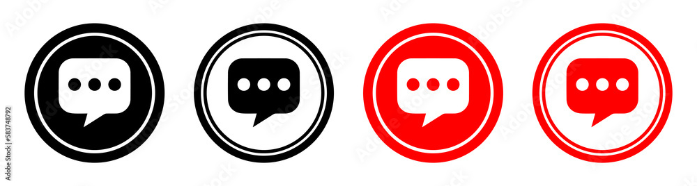 Chat icon, message button, icon for chat and message Chat icon, message button, icon for chat and message