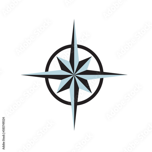 compass icon on a white background vector illustration