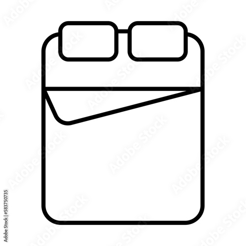 Double bed icon vector for graphic design, logo, website, social media, mobile app, UI illustration