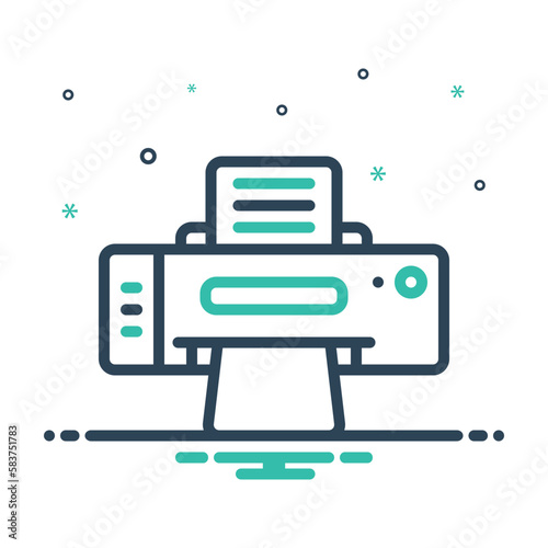 Mix icon for printer 