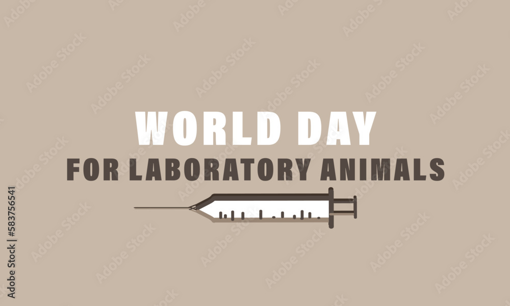 world day for laboratory animals. Template for background, banner, card, poster 