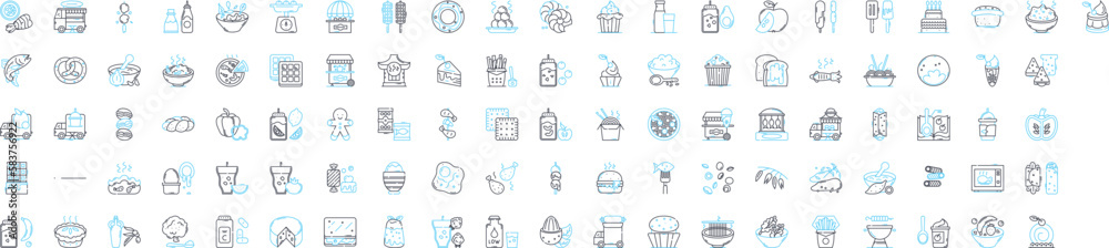 Healthy food vector line icons set. Organic, Nutritious, Balanced, Natural, Tasty, Fresh, Lean illustration outline concept symbols and signs