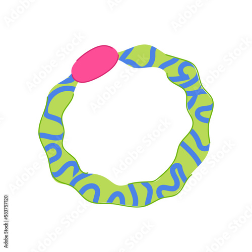 fabric hair scrunchies cartoon vector illustration