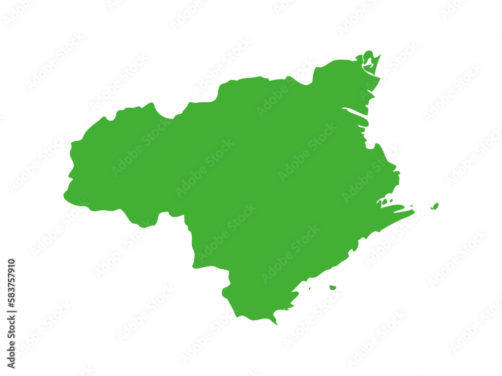日本の徳島県の形 日本の徳島県の形