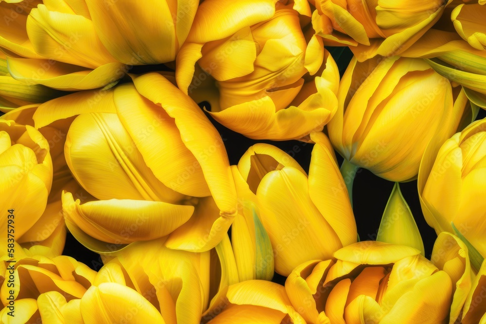 Spring Yellow White Tulip Tulips Flower Flowers Seamless Repeating Repeatable Texture Pattern Tiled Tessellation Background Image