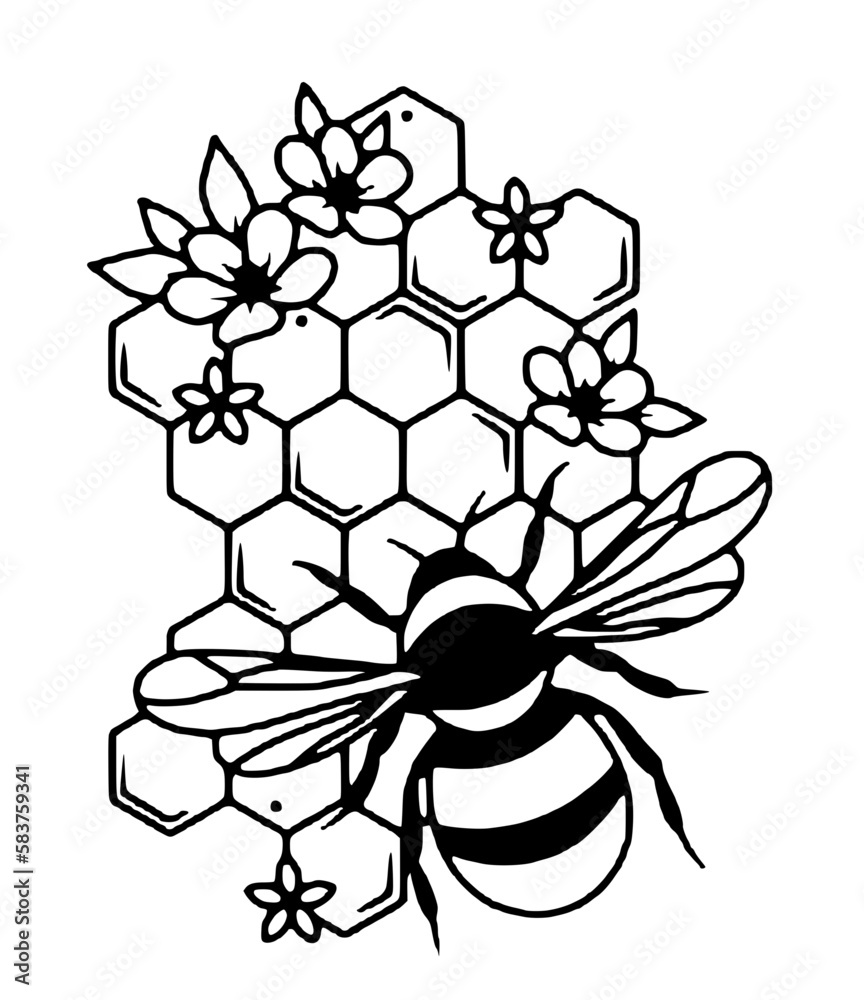 Flower Bee svg, Floral Bee svg file, Save the Bees svg, Bee Kind, Bee