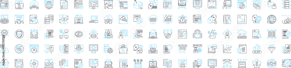 Return on investment analysis vector line icons set. ROI, Analysis, Return, Investment, Financial, Profitability, Cost-Benefit illustration outline concept symbols and signs