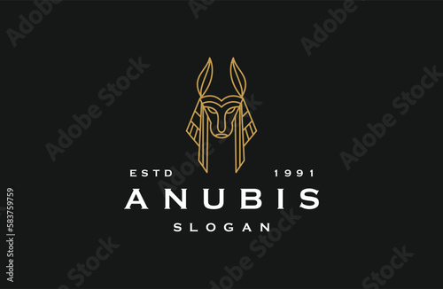 Vintage anubis logo. simple icon, template design .
