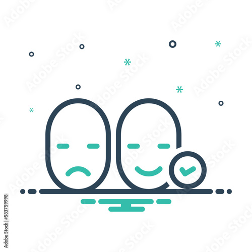 Mix icon for positive