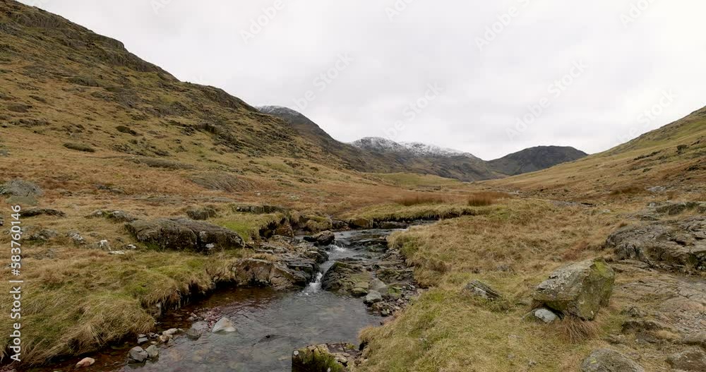 Panoramic winter views of the Lake District near the summit of Scafell Pike Panoramic winter views of the Lake District near the summit of Scafell Pike