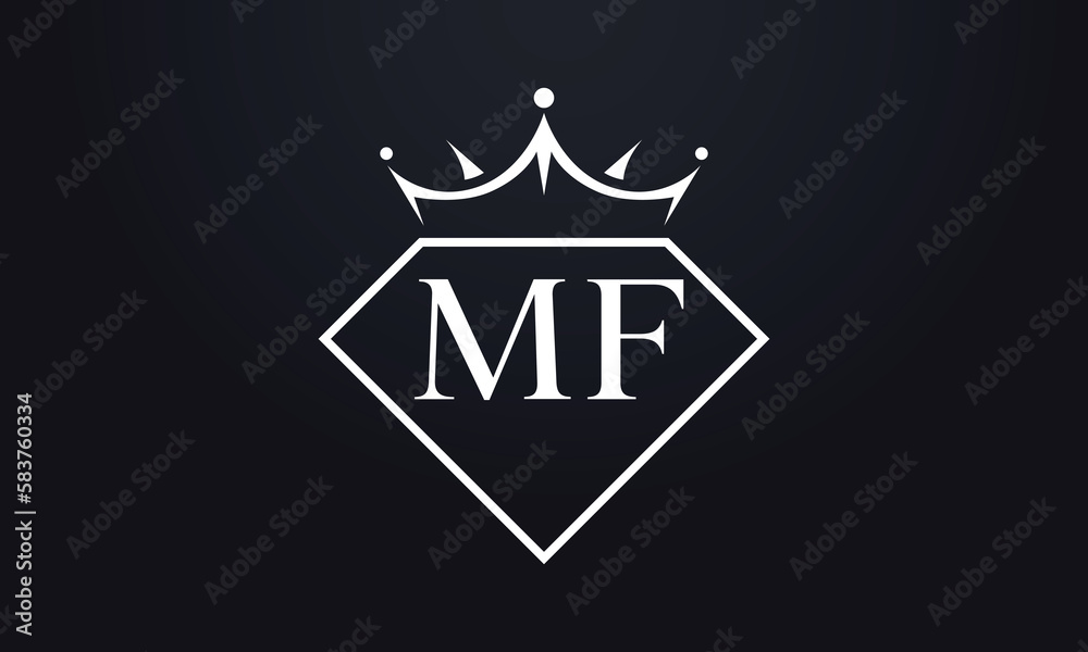 Diamond crown vector. Luxury queen logo for jewelry vector with letters Diamond crown vector. Luxury queen logo for jewelry vector with letters