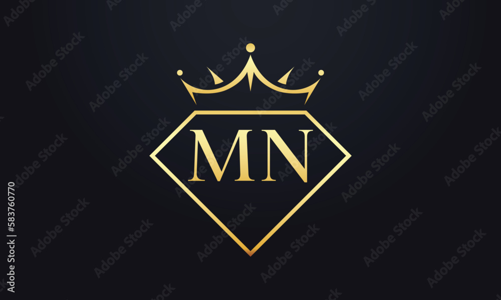 Diamond crown vector. Luxury queen logo for jewelry vector with letters Diamond crown vector. Luxury queen logo for jewelry vector with letters