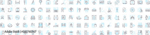 Pandemic vector line icons set. Coronavirus, Outbreak, Illness, Infectious, Epidemic, Contagion, Spread illustration outline concept symbols and signs