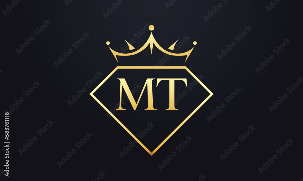 Diamond crown vector. Luxury queen logo for jewelry vector with letters Diamond crown vector. Luxury queen logo for jewelry vector with letters