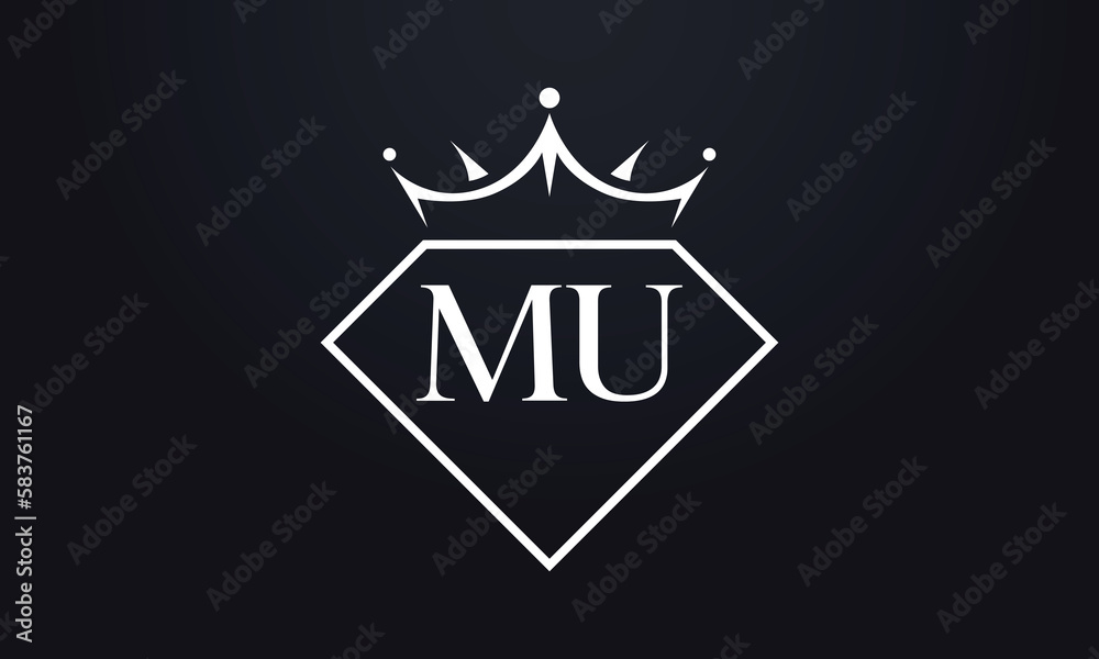 Diamond crown vector. Luxury queen logo for jewelry vector with letters Diamond crown vector. Luxury queen logo for jewelry vector with letters
