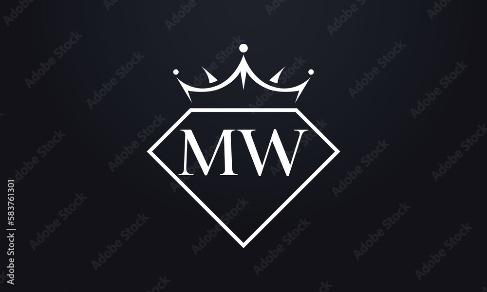 Diamond crown vector. Luxury queen logo for jewelry vector with letters Diamond crown vector. Luxury queen logo for jewelry vector with letters