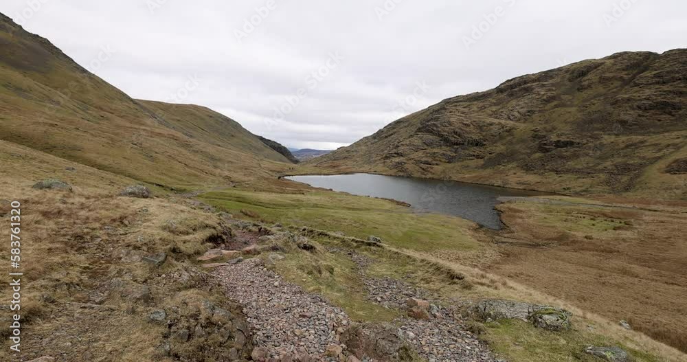 Panoramic winter views of the Lake District near the summit of Scafell Pike Panoramic winter views of the Lake District near the summit of Scafell Pike