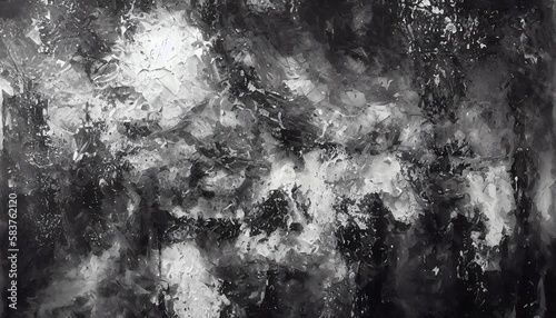 Black and White art, painting, Generative AI