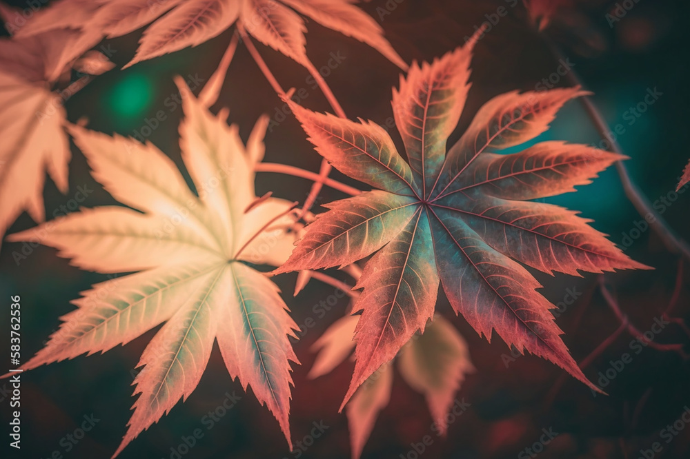 Beautiful maple leaves in autumn sunny day in foreground and blurry background, red leaf wallpaper background. Beautiful maple leaves in autumn sunny day in foreground and blurry background, red leaf wallpaper background.