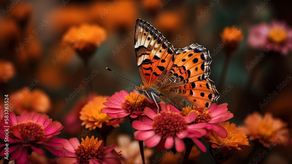 butterfly on flower butterfly on flower