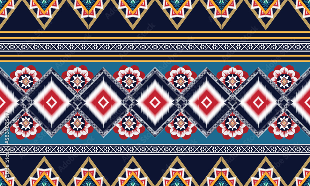 Ikat ethnic vector abstract beautiful art. Ikat seamless pattern for background,fabric,wrapping,clothing,wallpaper,Batik,carpet,embroidery style Ikat ethnic vector abstract beautiful art. Ikat seamless pattern for background,fabric,wrapping,clothing,wallpaper,Batik,carpet,embroidery style