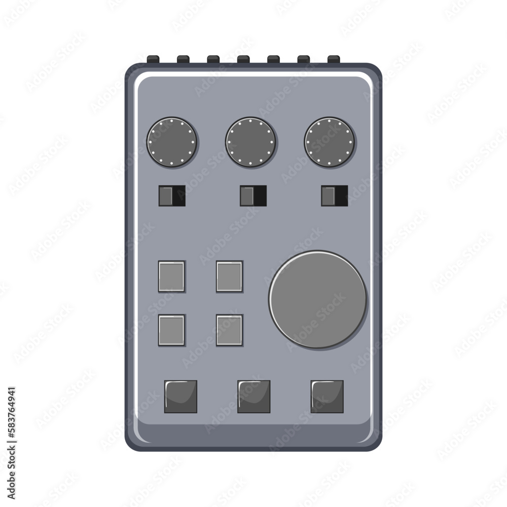 Obraz premium digital audio interface cartoon vector illustration
