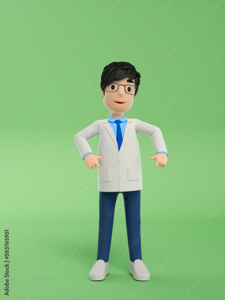 doctor 3d cartoon doctor 3d cartoon