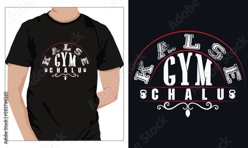 Gym Fitness t-shirts Design KALSE GYM CHALU