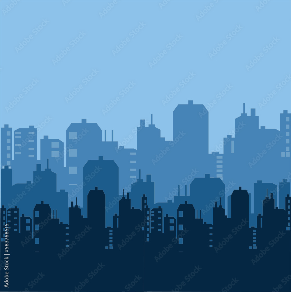 city skyline silhouette vector image illustrations