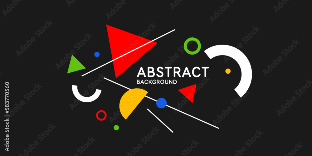 Composition with geometric shapes. Abstract background for design.