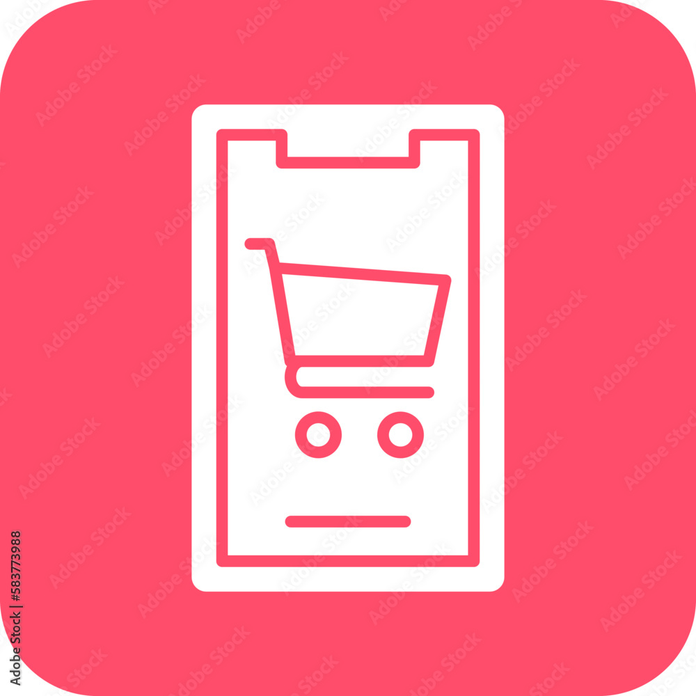 Vector Design Mobile Shopping Icon Style Vector Design Mobile Shopping Icon Style