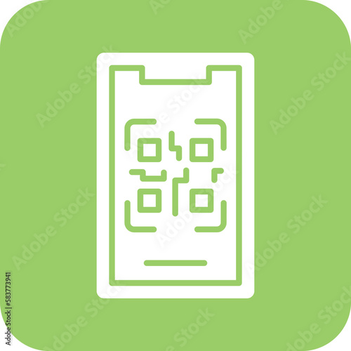 Vector Design Mobile Qr Code Icon Style